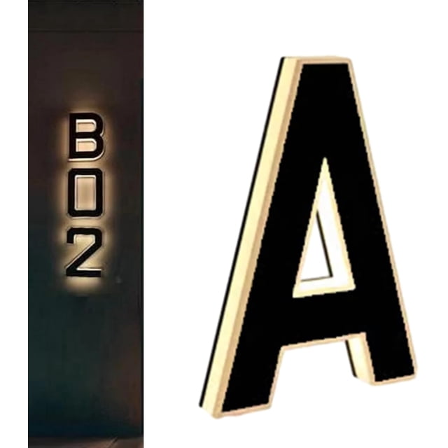 Solar Lighted House Numbers | 9 Inch Waterproof LED Address Signs for Outside with Night Visibility