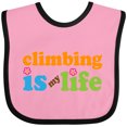 thumbnail image 3 of Inktastic Climbing Is My Life Boys or Girls Baby Bib, 3 of 4