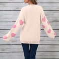 thumbnail image 4 of VISALY Valentine Day Sweater Love Print Heart Sweater Fashion Sweaters Business Casual Sweater Cozy Sweaters Base Sweater Trendy Sweaters Comfy Sweaters Oversize Sweaters Trendy Beige L, 4 of 6