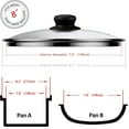 thumbnail image 2 of ZUIHUI 8 Inch Glass Lid for Frying Pan, Skillet, Pan Lid Fits Lodge 8 Inch Cast Iron Skillets 8"/20cm, Clear, 2 of 8