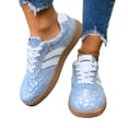 thumbnail image 7 of Women's Retro Gum Sole Fashion Sneakers-Lace Detail Casual Retro Walking Shoes-Gum Sole Casual Tennis-Anti Slip Trainers, 7 of 7