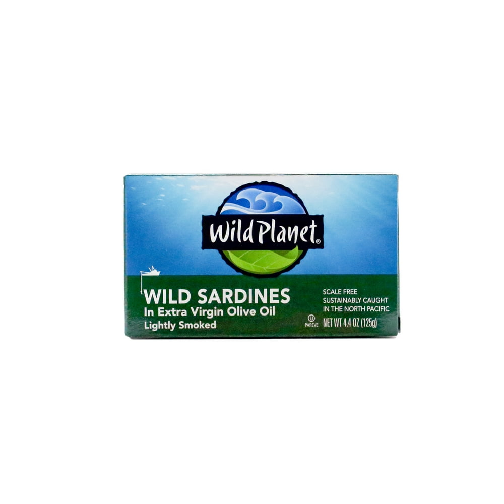 Wild Wild Sardines in Extra Virgin Olive Oil, 4.375 oz, (Pack of