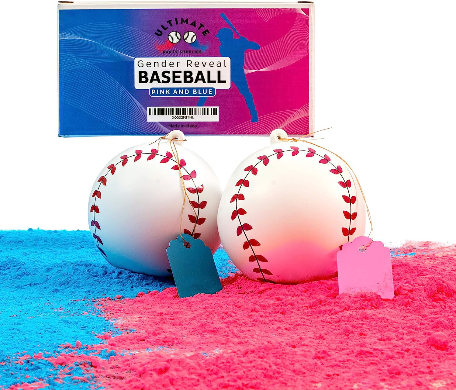 Gender Reveal Baseball - 2 Pack – Peacock Powder