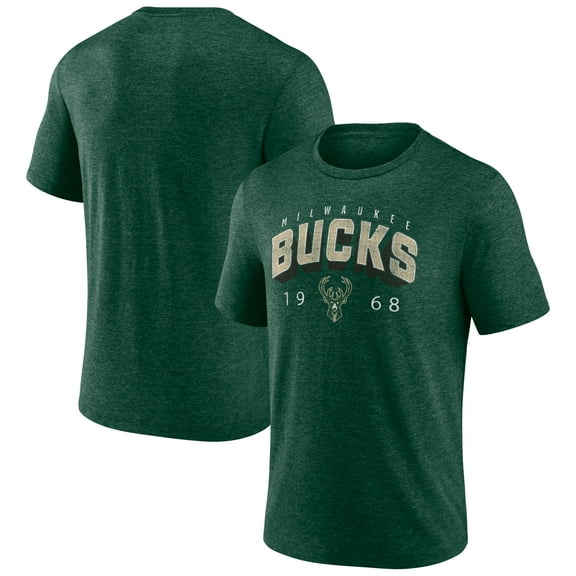 Men's Hunter Green Milwaukee Bucks Backboard Tri-Blend T-Shirt