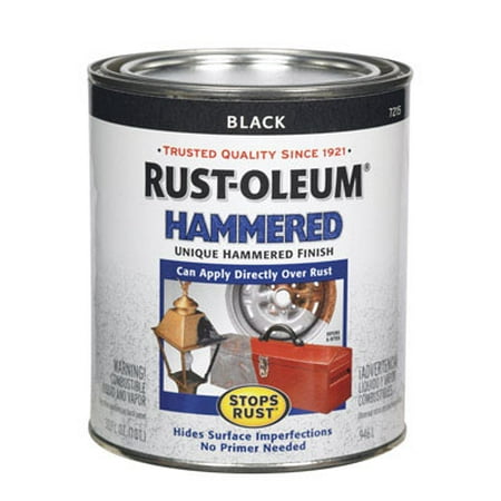 Refinishing Outdoor Furniture Metal Rust-Oleum Stops Rust Indoor and Outdoor Hammered Black Protective Enamel 1 qt. - Case Of: 1 ()