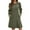 Green, variant on Kmdttou Women's Summer Fashion Solid Color Round Neck Knit Dress Puff Long Sleeve Dress Long With Pocket,Fashionable Casual Dresses for Women 2025