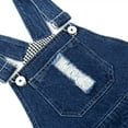 thumbnail image 6 of KIDSCOOL SPACE Boy Girl Overalls,Ripped Denim Washed Jeans Dungarees Jumpsuit,Blue,9-10 Years, 6 of 8