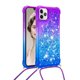 thumbnail image 2 of Funda para iPhone 12 PRO MAX Brillantina Líquida Divertida Reluciente y con Cristales en Movimiento Cuerpo Cruzado con Cordón Ajustable, 2 of 5