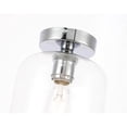 thumbnail image 5 of Indoor Modern Home Decor Bright Collier 1 Light Chrome And Clear Glass Flush Mount, 5 of 13