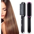 thumbnail image 1 of Hair Straightener Brush  Anti-Scalding  25s Fast Heating Ceramic PTC-Stop Automatic  5 Heat Levels Heat Protection Sensor, 1 of 6