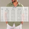 thumbnail image 4 of SHTXOZHI Men's Cuban Guayabera Shirt Short Sleeve Button Down Plus Size Shirts Wedding Summer Beach Tops, 4 of 6