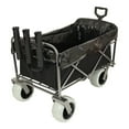 thumbnail image 3 of Fishing Cart with Rod Holders ,Beach Wagon with Big Wheels for Sand 500lbs capacity - All Terrain Steel Frame Utility Cart with 9" Pneumatic Tires,strap with multiuse bag ,black, 3 of 26