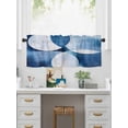 thumbnail image 5 of Valances for Windows Abstract Stitching Rod Pocket Cafe Window Treatments Valance Curtains for Kitchen Bathroom Laundry Basement Windows 54"x18", 5 of 9