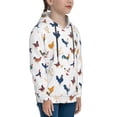 thumbnail image 3 of Balery Various Rooster Pattern Boys Hoodie, Youth Pullover Hooded Sweatshirt, Kangaroo Pocket Hoodie for Kids Girls -Large, 3 of 6