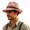 Pink, variant on Vintage Woven Hollow‑out Sun Hat Unisex Leather Band Decor Breathable Outdoor Vacation Fedora Hat