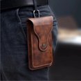 thumbnail image 2 of Riñonera para teléfono móvil de doble capa, riñonera para hombre con patrón de escalada de montaña al aire libre, riñonera retro para teléfono móvil, cinturón, 2 of 5