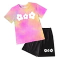 thumbnail image 4 of OYXSER Toddler Baby Girls Clothes 1T 2T 3T 4T 5T T-Shirt Tee Tops + Shorts Short Sleeves Cute Outfits Set 2 Pieces Shorts Set, Pink 9-10Y, 4 of 4