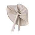 thumbnail image 5 of Ladies Thin‑Fabric Bow‑Knot Drawstring Bucket‑Hat Large Brim Sun‑Shade Portable Casual Vacation Headwear, 5 of 5