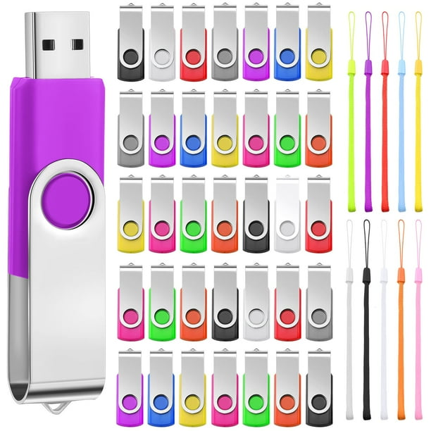 Unidades flash USB Aoriher de 256 MB USB 2.0, paquete de 50 con cordones