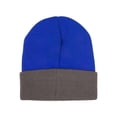 thumbnail image 2 of Two Tone Cuff Beanie - Royal/Grey, 2 of 2