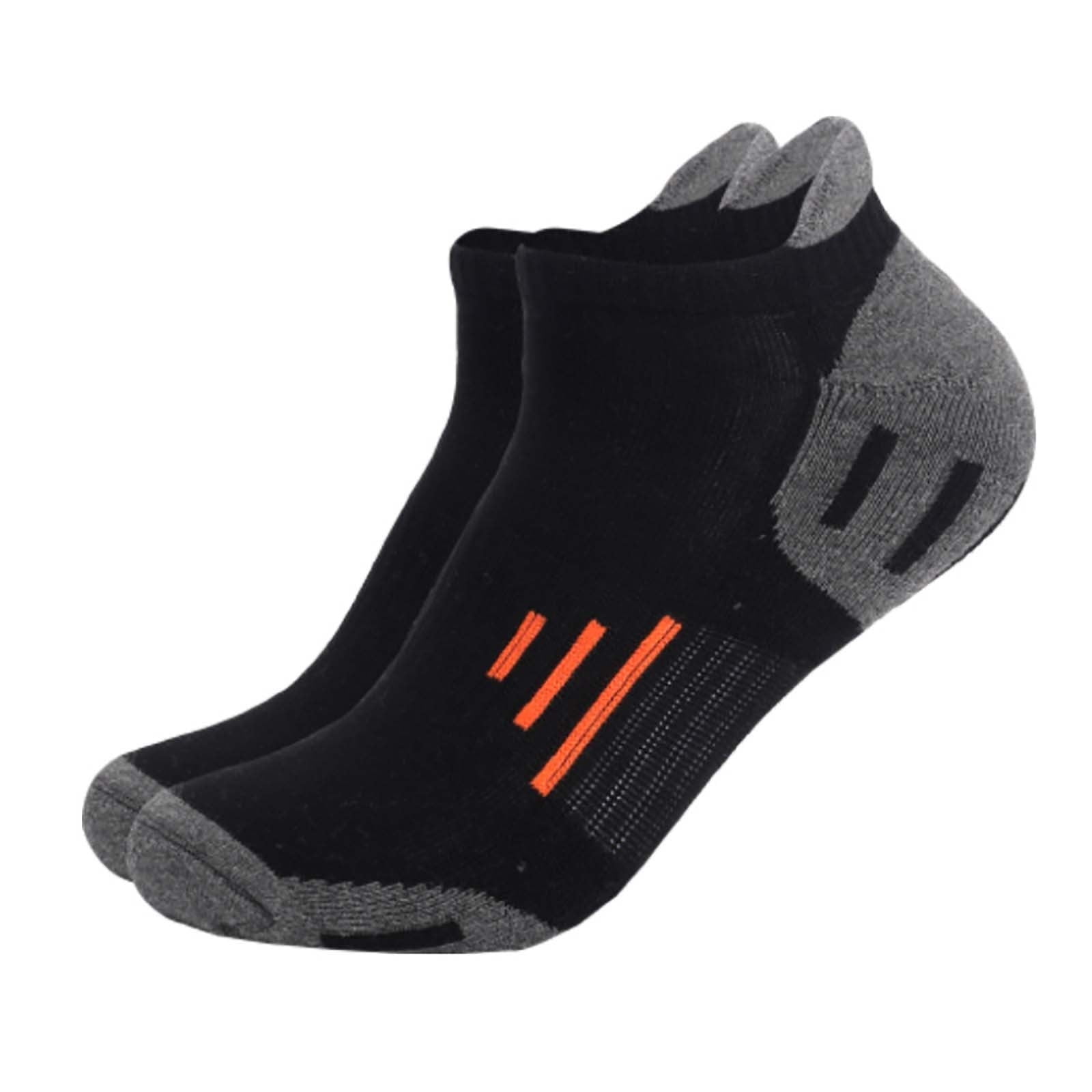 Wancir Mens Ankle Sport Socks 6 Pairs Cotton Cushioned Running Socks Breathable Anti-Blister Low Cut Tab Athletic Socks