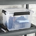 thumbnail image 4 of Sterilite 32 L Gasket Box, WaterProof Clear Plastic Storage Bin with Lid, Gasket Seal and Durable Latches, Black, 4 of 10