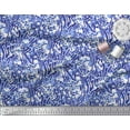 thumbnail image 3 of Soimoi Blue Velvet Fabric Leopard & Wild Animal Skin Fabric Prints by Yard 58 Inch Wide, 3 of 3