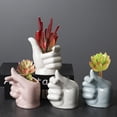 thumbnail image 2 of Garden Patio Yard Plants Pot For Succulent Aloe Vera Cactus Ceramic Flower Pot( Size,color : Pink-row, 2 of 5