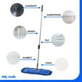 thumbnail image 3 of Tidy Tools Industrial Dust Mop for Floor Cleaning, Floor Mop Extendable Metal Handle, 18 Inch Cotton/Nylon Head, Blue, 3 of 8