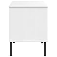 thumbnail image 3 of vidaXL Shoe Rack with Metal Legs White 106x35x45 cm Solid Wood OSLO, 3 of 4