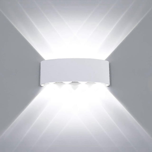 Modern LED Ceiling Light Waterproof Aluminum Wall Sconce Washer Light Indoor Outdoor Hallway Corridor 8w Black
