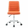 thumbnail image 5 of Modway Ripple Ribbed Armless Mid Back Swivel Office Chair, Orange, 5 of 5