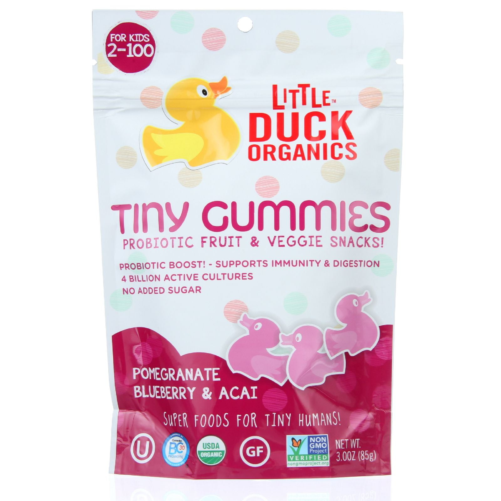 Little Duck - Organic - Tiny Gummies - Pomegranate Blueberry and Acai