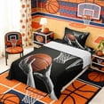 thumbnail image 3 of Erosebridal Boys Basketball Twin Sheet Sets, Sport Bedding for Kids and Teens, 3pcs, 1 Flat Sheet, 1 Fitted Sheet and 1 Pillowcase, 3 of 6