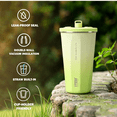thumbnail image 4 of TYESO Stainless Steel Insulated Tumbler with Lid and Straw, 20 oz Stainless Steel Cups, Travel Coffee Mug for Adults, Blue-green, 4 of 9