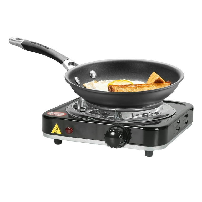 Wobythan 1000W Single Burner,Portable Electric Cooktop Camping Stove Mini  Hot Plate Heating 