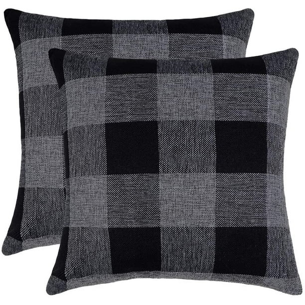 Navy buffalo check clearance pillow