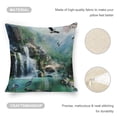 thumbnail image 4 of waterfall river birds Linen toss pillowcase decoration pillowcase gifting preferred 18x18 inch cushion cover 2 sets sofa pillowcase sofa bedroom living room car, 4 of 8