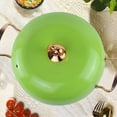 thumbnail image 4 of Stock Pot-Double-Handled Apple Soup Pot 2.6Qt Cast Iron Simmer Pot with Lid, Health Soup & Stew Cooking Pasta Pot, Green/Red, 4 of 6
