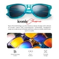 thumbnail image 4 of Translucent Frame Colorful Neon 80s Sunglasses for Men Women Reflective Mirrored Sun Glasses, 4 of 6
