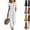 White, variant on Linen Sets for Women 2 Piece Petite Asymmetrical Slit Button Cap Sleeve Tops and Wide Leg Pants Set Matching Outfit Khaki L
