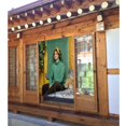 thumbnail image 3 of Cortina para puerta de Matthew Gray Gubler, cortina opaca con estampado de patrón para ventana, cortina divisoria de ambientes, tapiz para decoración del hogar, 34" de ancho x 56" de largo, 3 of 7