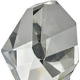 thumbnail image 4 of 4" x 8" Clear Glass Cut Stone Inspired Geometric Sculpture with Black Base, by DecMode, 4 of 9