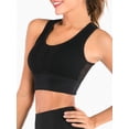 thumbnail image 3 of DODOING Women's Seamless Sports Bra High Impact Mesh Openwork Workout Running Crop Tops Longline Yoga Bra 2 Pack, 3 of 7