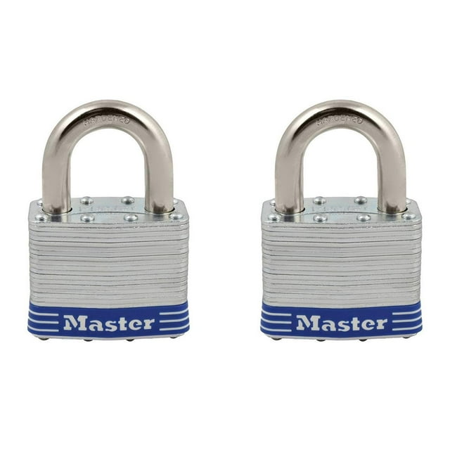Candado Laminado Master Lock 51Mm Gancho 25Mm Pack 2