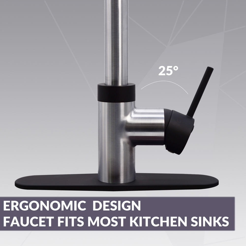 Westbrass KH31B-62 HotMaster 3 in 1 Single Handle Dual Waterway Kitchen Faucet, Matte Black