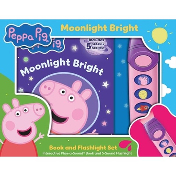 Pre-Owned Peppa Pig - Moonlight Bright Sound Book and Sound Flashlight Toy Set by, Veronica Wagner, (Paperback), Children's Books, English