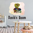 thumbnail image 3 of Animal Watercolor Custom Name Wall Decals for Kids Room - Wild Reptile Animal Personalized Name Reptile Animal Personalized Bedroom Wall Sticker Water Color Style - Size: 30 In x 30 In, 3 of 5