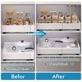 thumbnail image 3 of 2Pcs Organizador de Gabinete Deslizable Extraíble Extensible,Cajones Deslizables para Comida Utensilios de Cocina, Almacenamiento Cocina Organizador de Alacena para Armario Estante,Blanco, 3 of 7