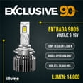 thumbnail image 2 of Luces Led para Auto - ILLUME - Modelo 90 W - 14,000 lúmenes - Resistencia al Agua - Haz de luz Perfecto (9005), 2 of 6